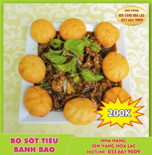 Bò sốt tiêu bánh bao