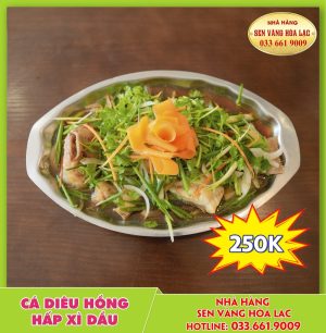 Cá diêu hồng hấp xì dầu