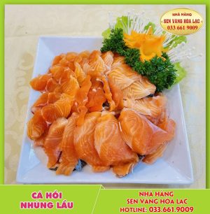 Cá hồi nhúng lẩu