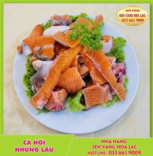 Cá hồi nhúng lẩu