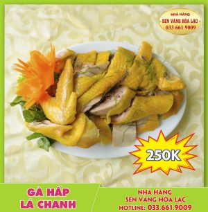 Gà hấp lá chanh